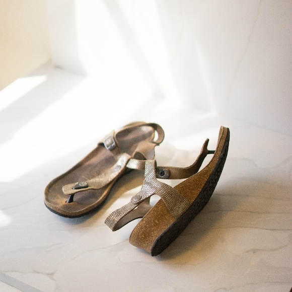 Birkenstock Shoes - BIRKENSTOCK Papillio Gizeh Ankle Strap 38 Wedge 8